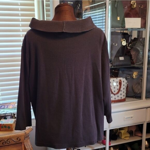 Black Cowl Neck Sweater  - Picture 2 of 5